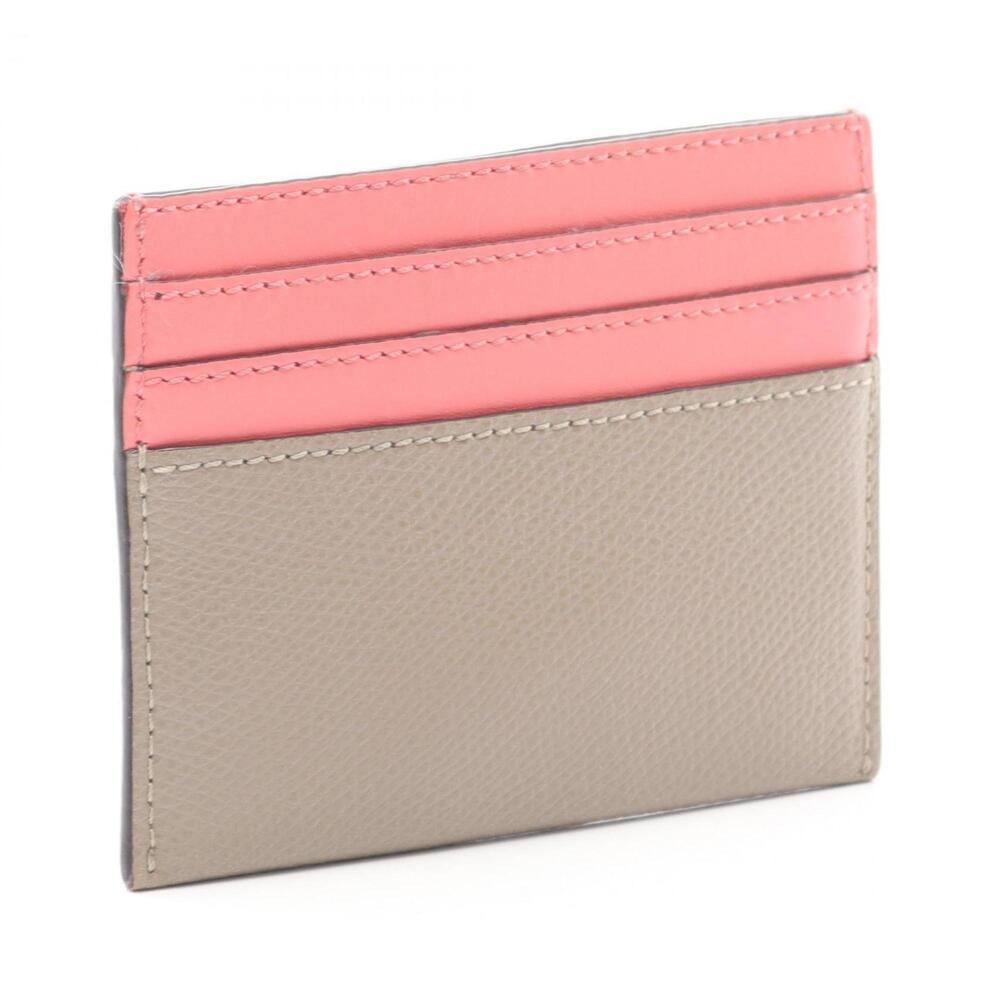 Fendi FF Diamond Business Card Case, Leather, Women's, Beige and Pink - Picture 2 of 9